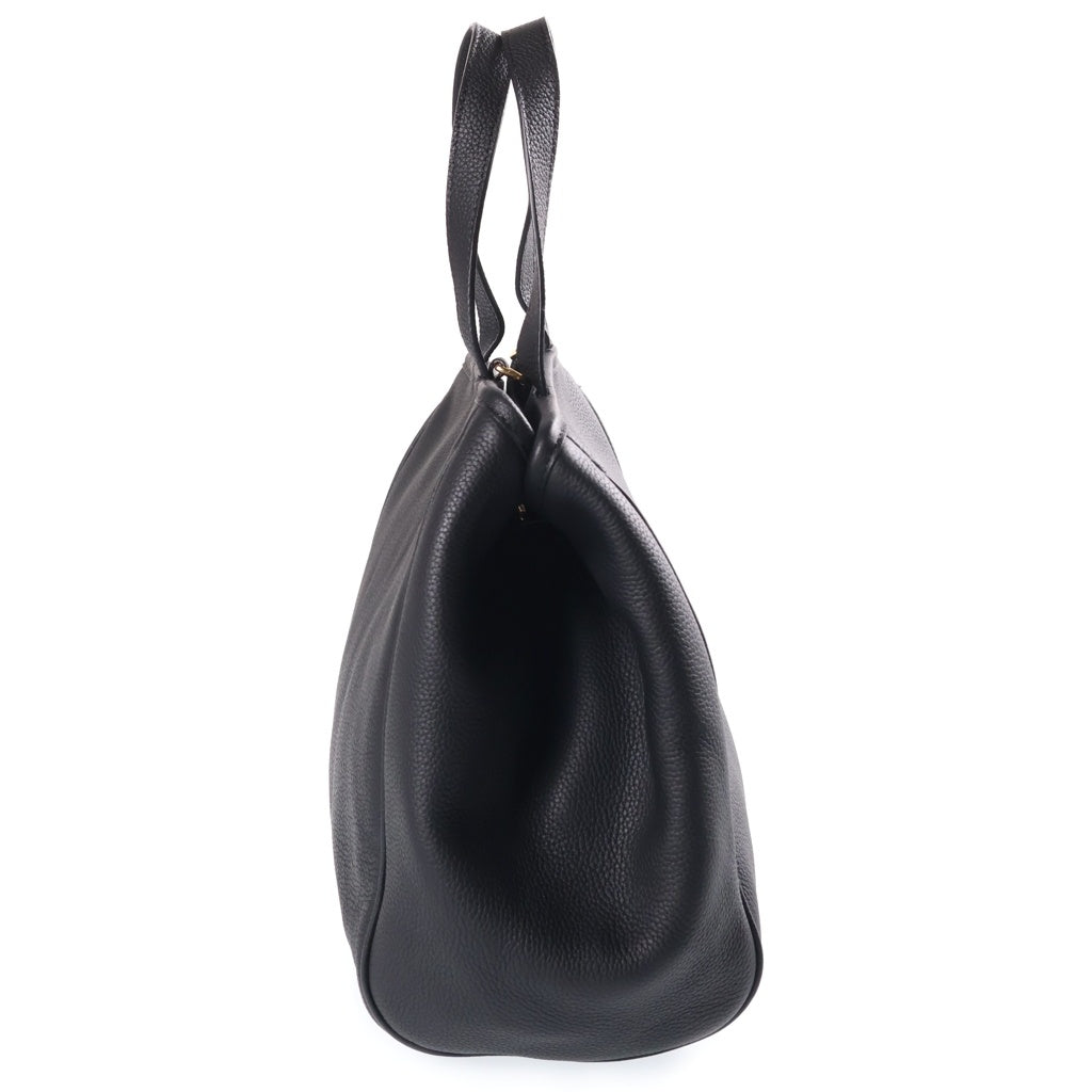 CELINE(セリーヌ) スモール フォールド カバ 2WAYハンドバッグ ショルダーバッグ ブラック レザー ゴールド金具 レディース