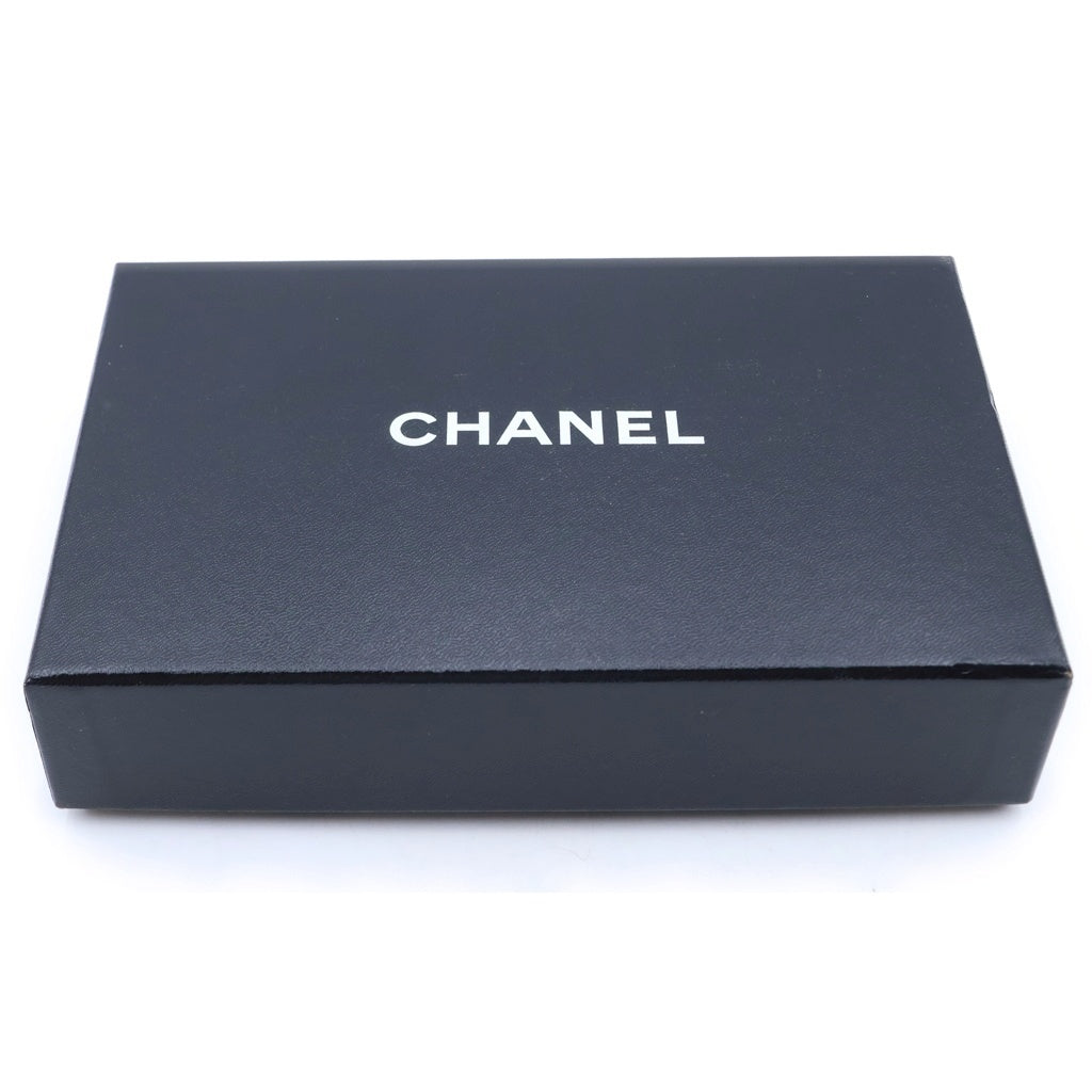 CHANEL(シャネル) カンボンライン ココマーク ロングウォレット カードケース 二つ折り長財布 ブラック ラムスキン 15番台