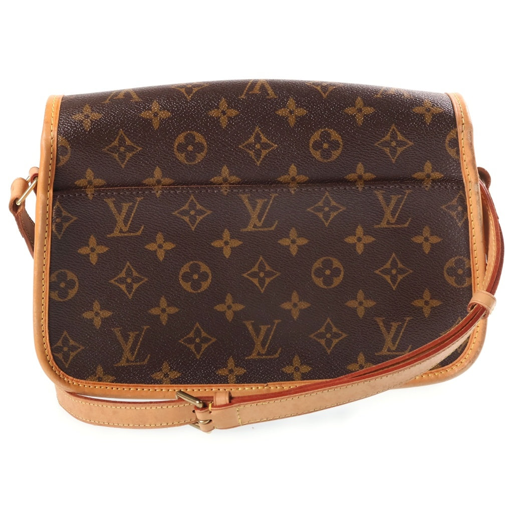 LOUIS VUITTON(ルイヴィトン) モノグラム ソローニュ ショルダーバッグ ブラウン レザー×PVC M42250 ゴールド金具 レディース