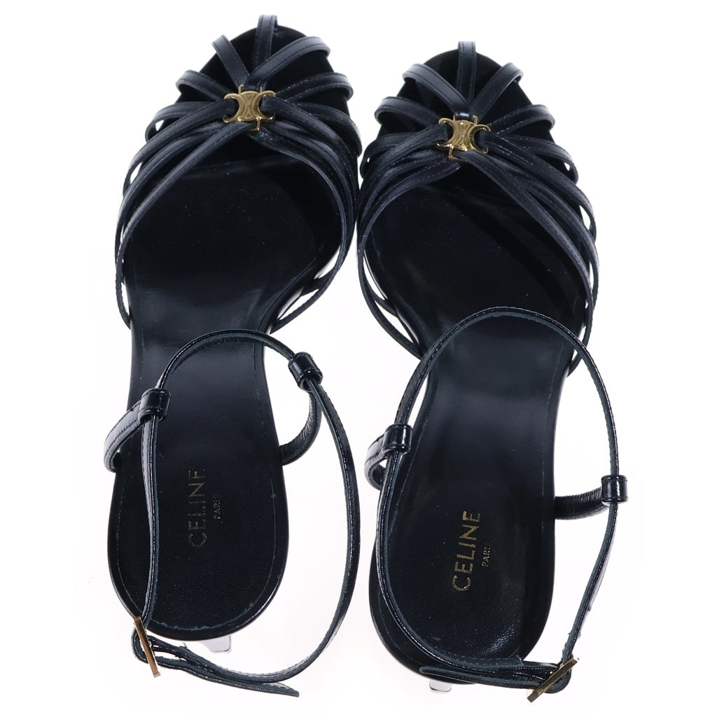 CELINE(セリーヌ) トリオンフ サンダル ブラック レザー 352203958C レディース