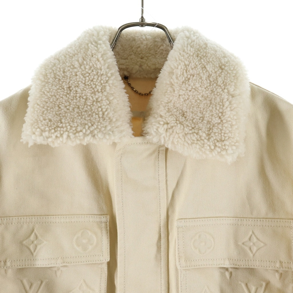LOUIS VUITTON(ルイヴィトン) モノグラム ワークウェア ボアデニムジャケット ベージュ RM231Q TZ0 HOA45W レディース