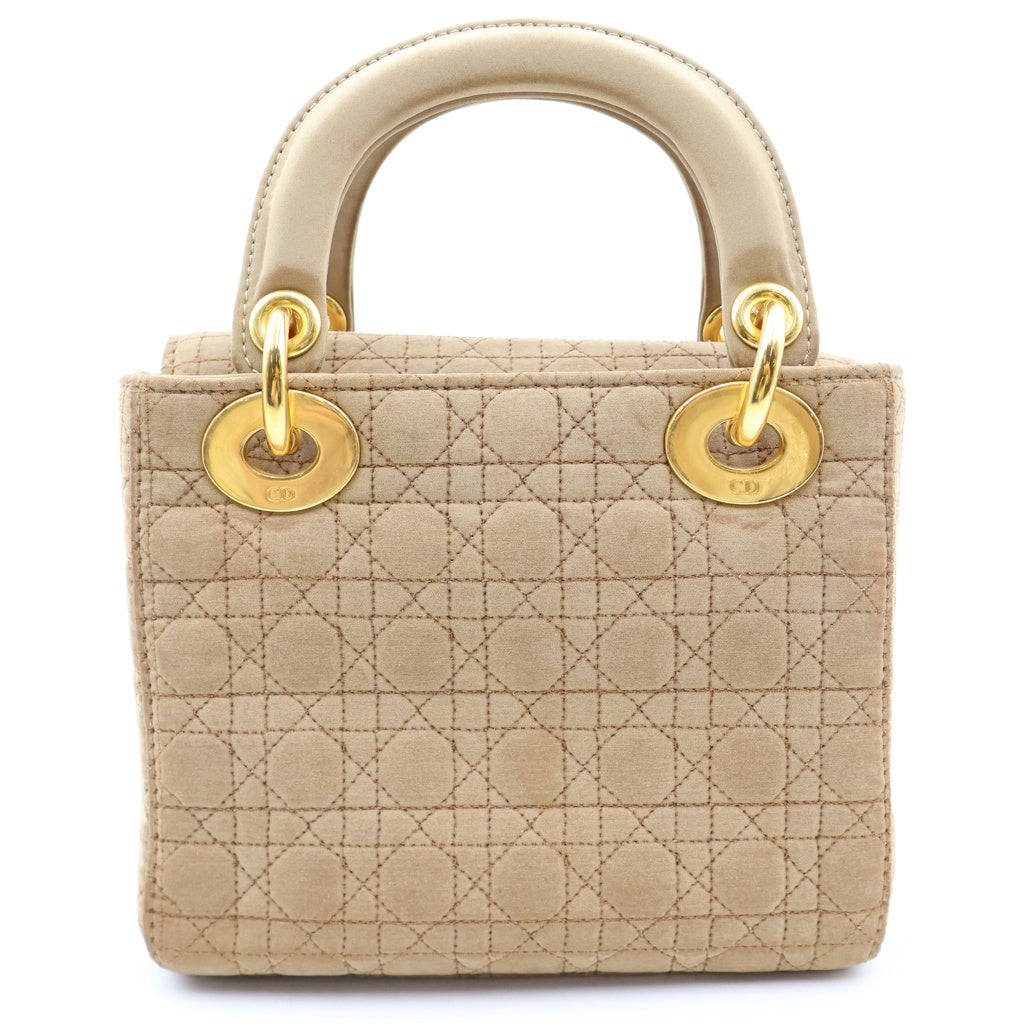 Christian Dior(クリスチャンディオール) カナージュ 2WAYハンドバッグ ショルダーバッグ ブラウン ゴールド金具 レディース
