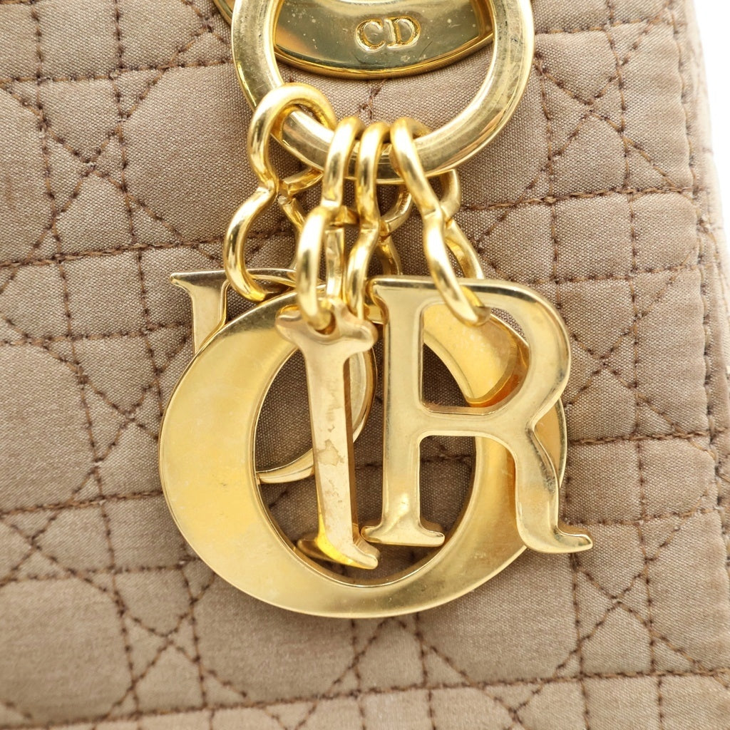 Christian Dior(クリスチャンディオール) カナージュ 2WAYハンドバッグ ショルダーバッグ ブラウン ゴールド金具 レディース