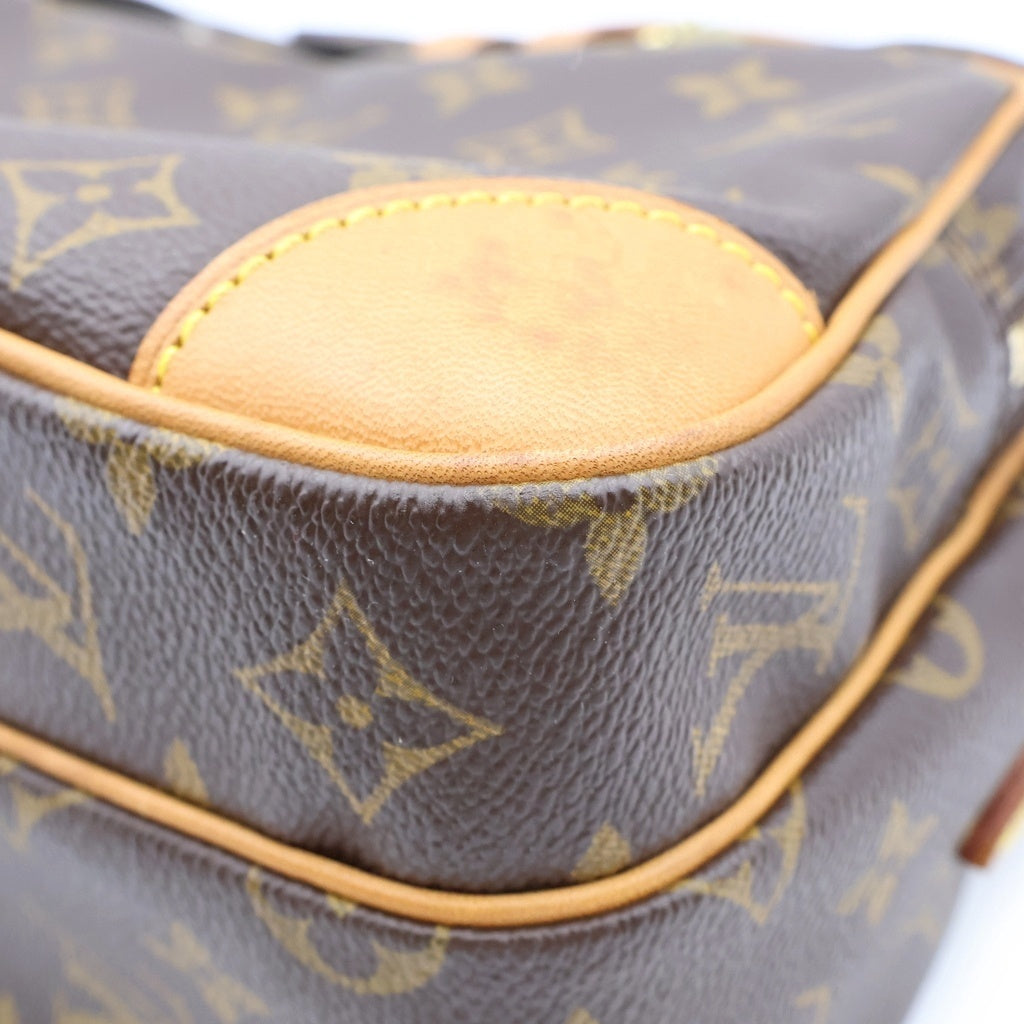 LOUIS VUITTON(ルイヴィトン) モノグラム ナイル ショルダーバッグ ブラウン レザー×PVC M45244 ゴールド金具 レディース