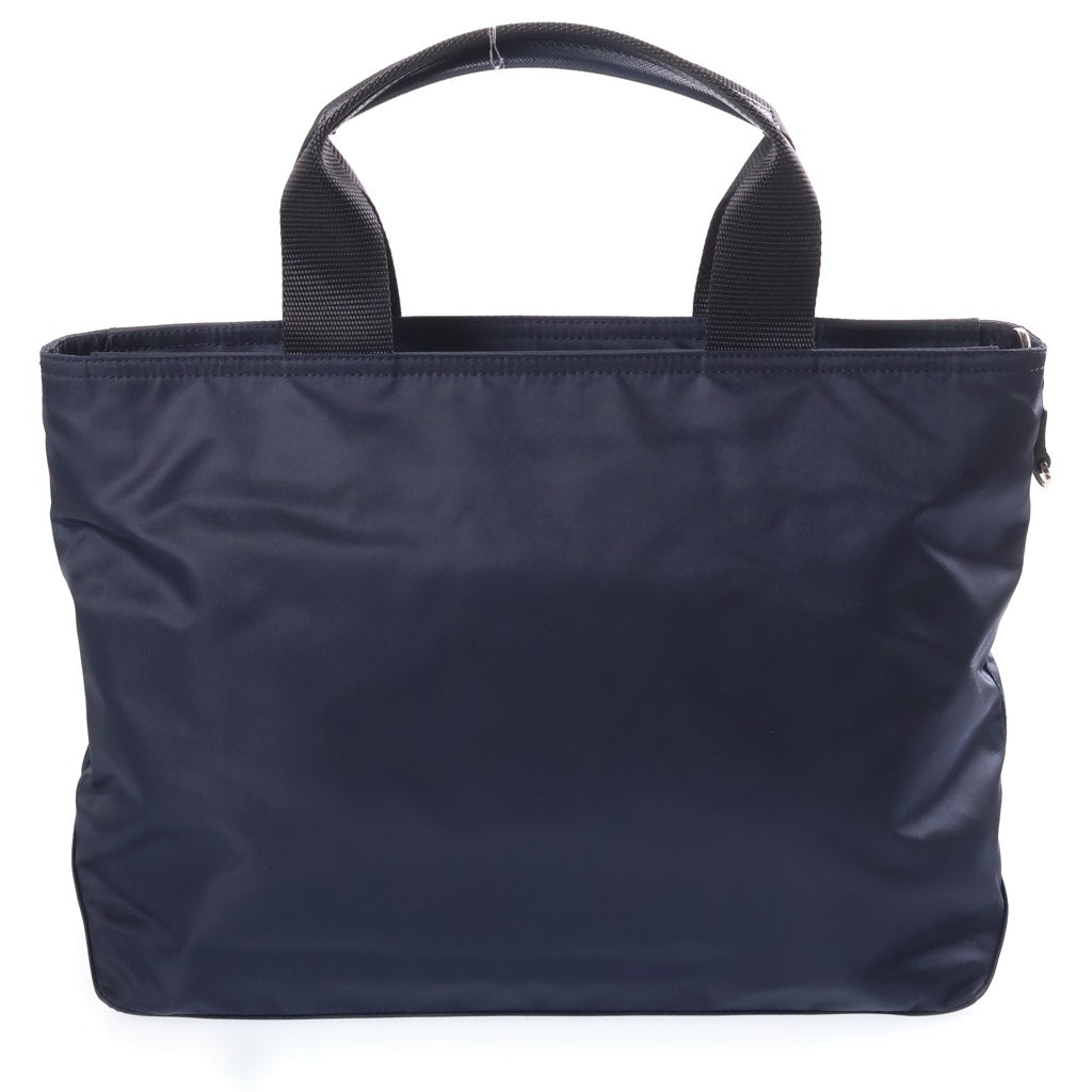 PRADA(プラダ) トライアングルロゴプレート 2wayショルダーバッグ ハンドバッグ ネイビー ナイロン BN2387 シルバー金具 レディース
