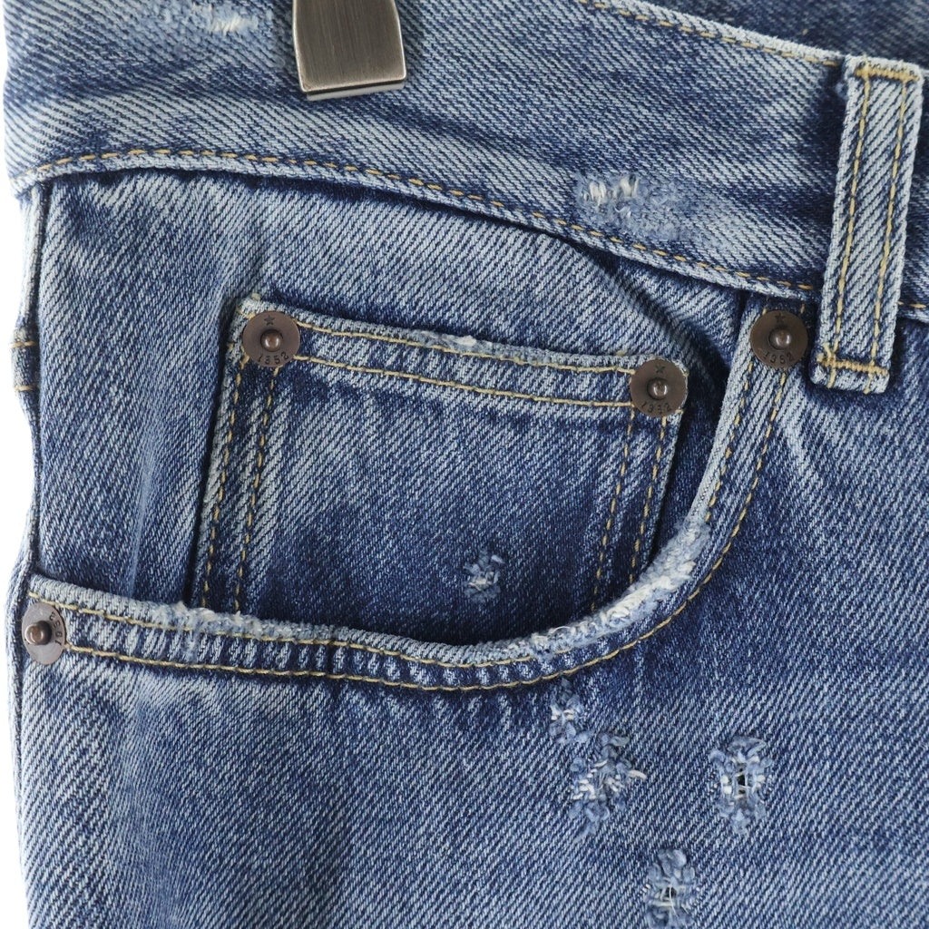 GIVENCHY(ジバンシィ) ダメージデニム ライトブルー 32 BM503F5050