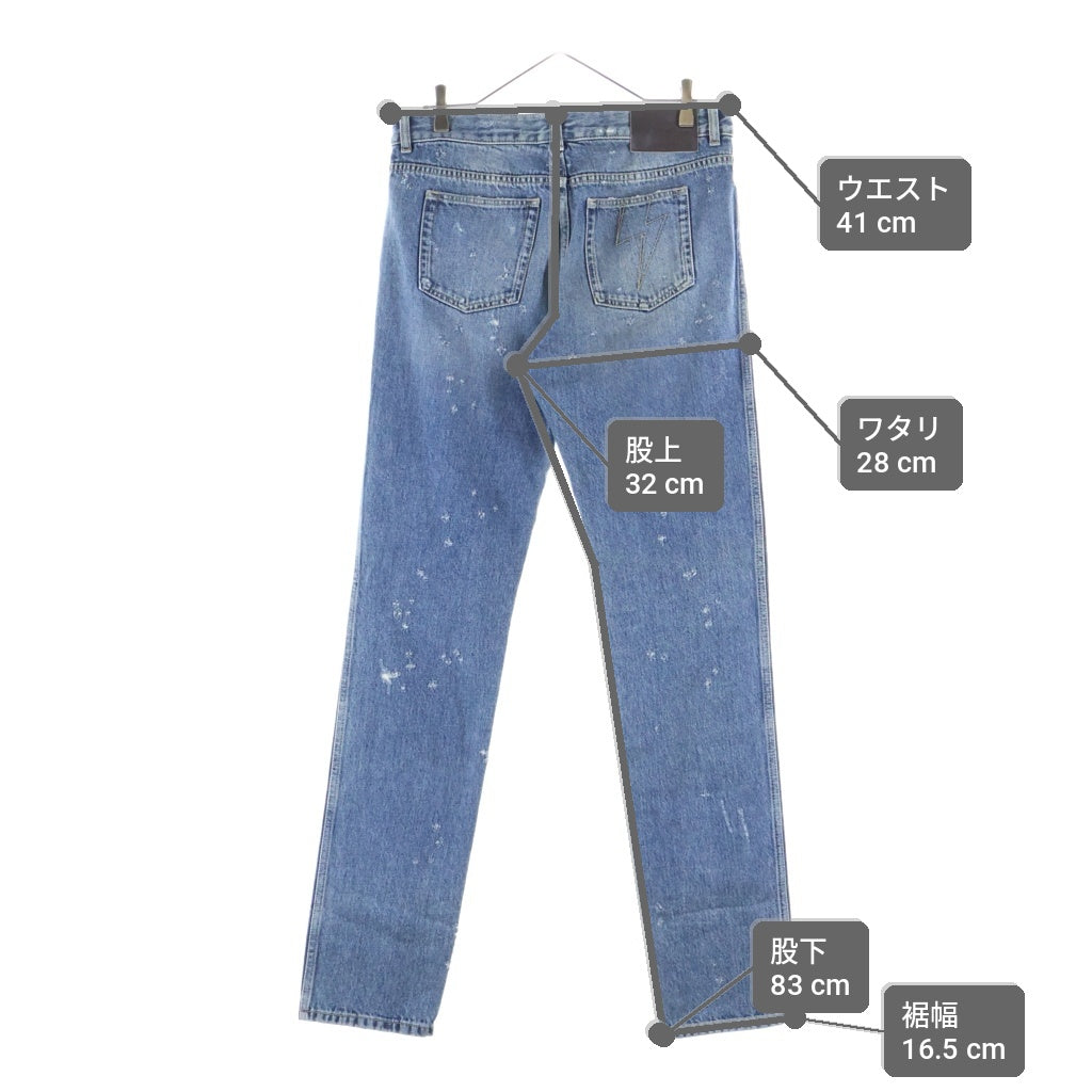 GIVENCHY(ジバンシィ) ダメージデニム ライトブルー 32 BM503F5050