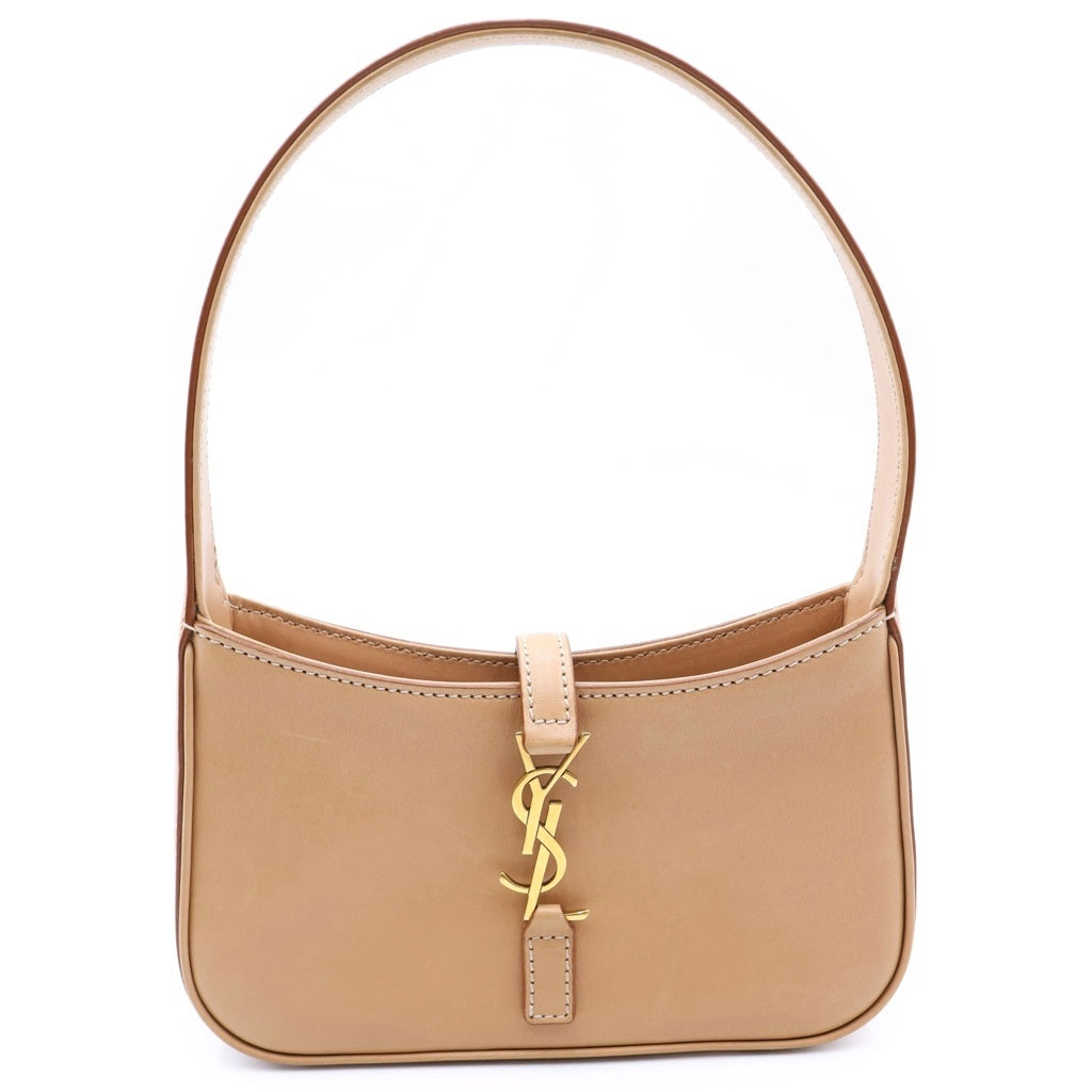 SAINT LAURENT PARIS(サンローランパリ) ミニホーボー ワンショルダーバッグ ミニバッグ ブラウン レザー 710318 ゴールド金具 レディース