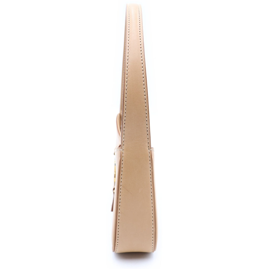 SAINT LAURENT PARIS(サンローランパリ) ミニホーボー ワンショルダーバッグ ミニバッグ ブラウン レザー 710318 ゴールド金具 レディース