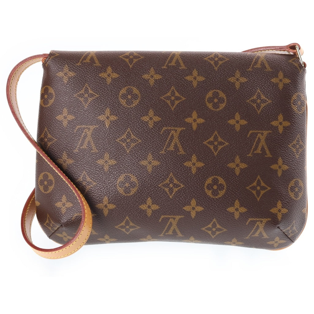 LOUIS VUITTON(ルイヴィトン) モノグラム ミュゼットタンゴ ショルダーバッグ ブラウン レザー×PVC M51388 ゴールド金具 レディース
