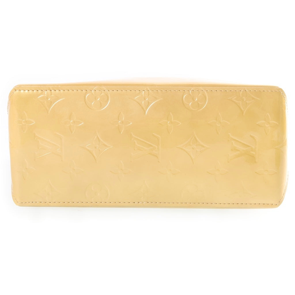 LOUIS VUITTON(ルイヴィトン) モノグラムヴェルニ リードPM ハンドバッグ ライトイエロー レザー×パテント M91144 ゴールド金具 レディース