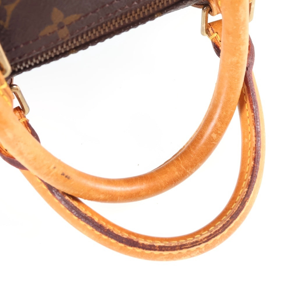 LOUIS VUITTON(ルイヴィトン) モノグラム スピーディ40 ハンドバッグ ボストンバッグ ブラウン レザー×PVC M41522 ゴールド金具 レディース