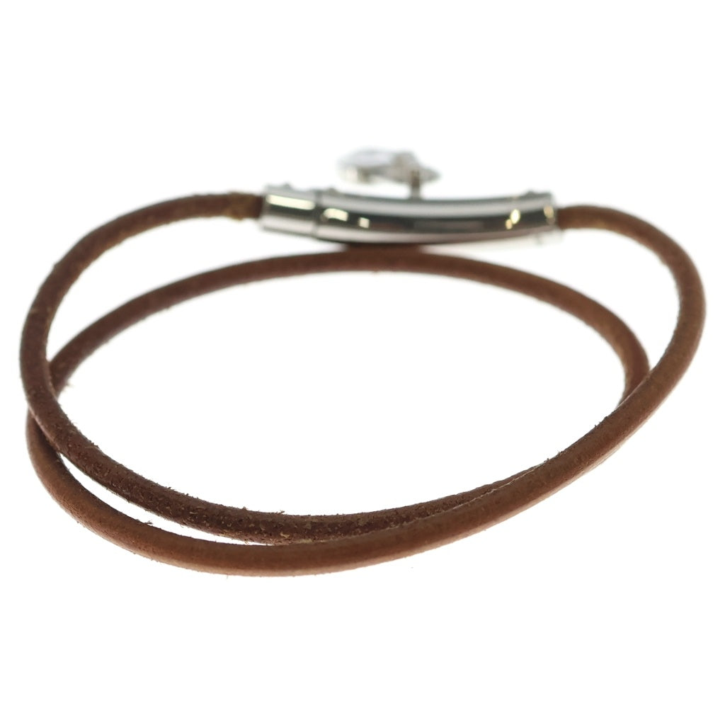 HERMES(エルメス) ヴィヴィリデ ブレスレット レザー ブラック シルバー金具