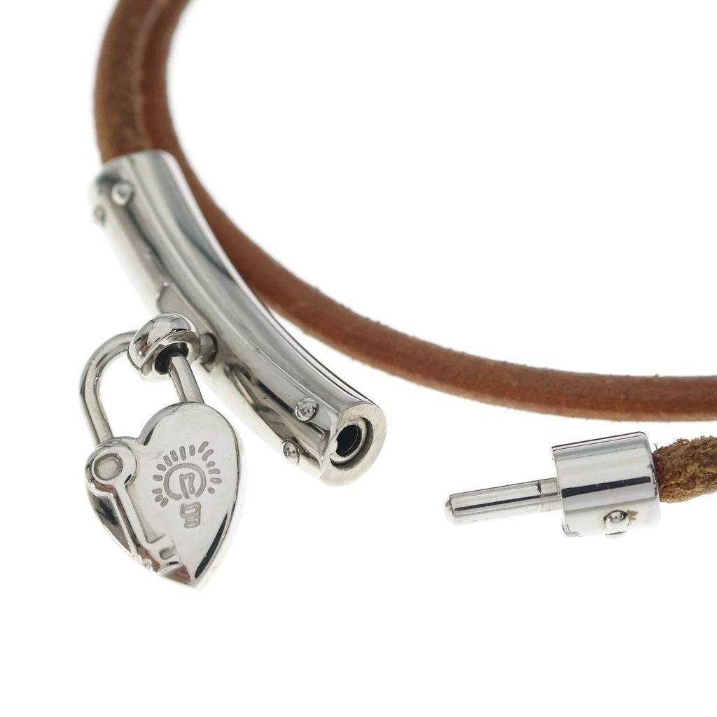HERMES(エルメス) ヴィヴィリデ ブレスレット レザー ブラック シルバー金具