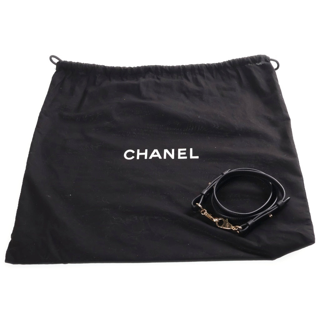 CHANEL(シャネル) ネオ エグゼクティブトート 2WAYハンドバッグ ショルダーバッグ ブラック カーフスキン 24番台 A69930 ゴールド金具 レディース