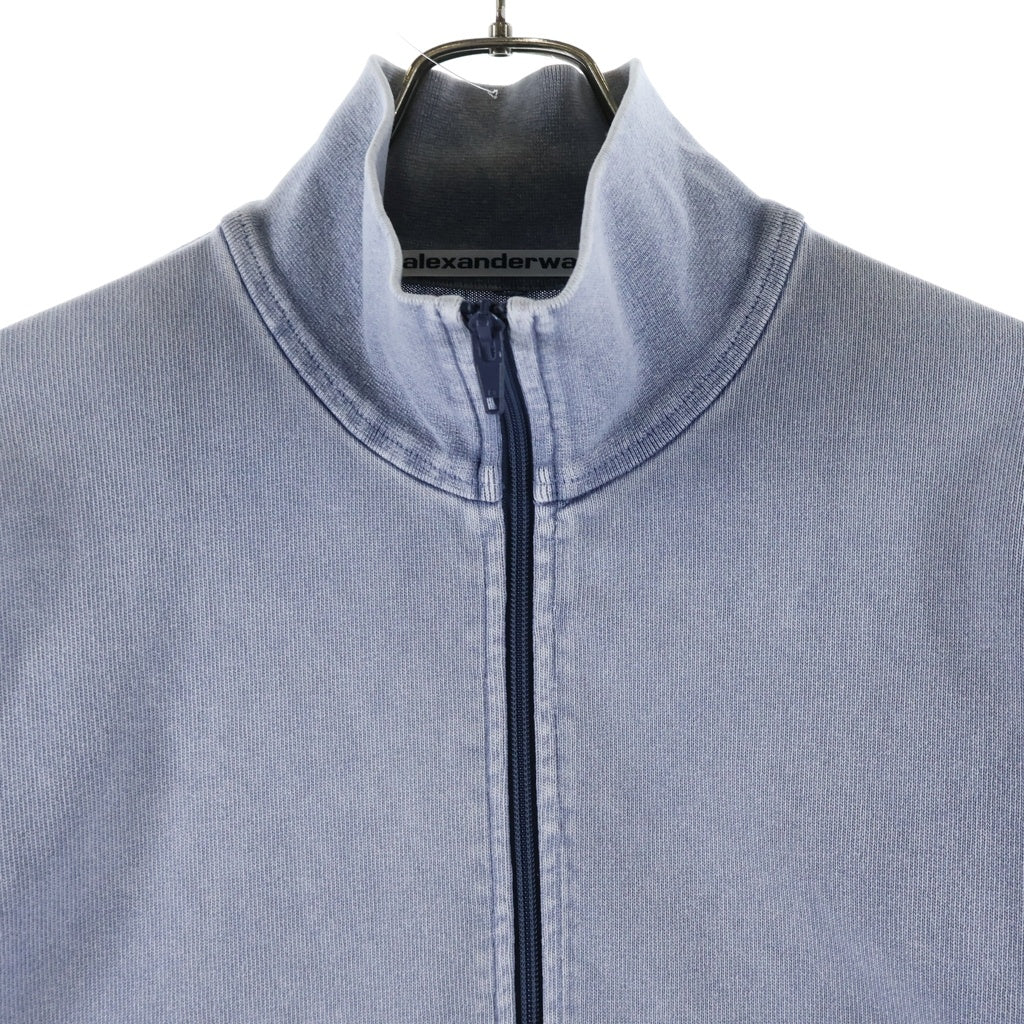 ALEXANDER WANG(アレキサンダーワン) Half Zip Mock Neck Sweatshirt ハーフジップ モックネック スウェットシャツ トレーナー ブルー UCC2231612 レディース