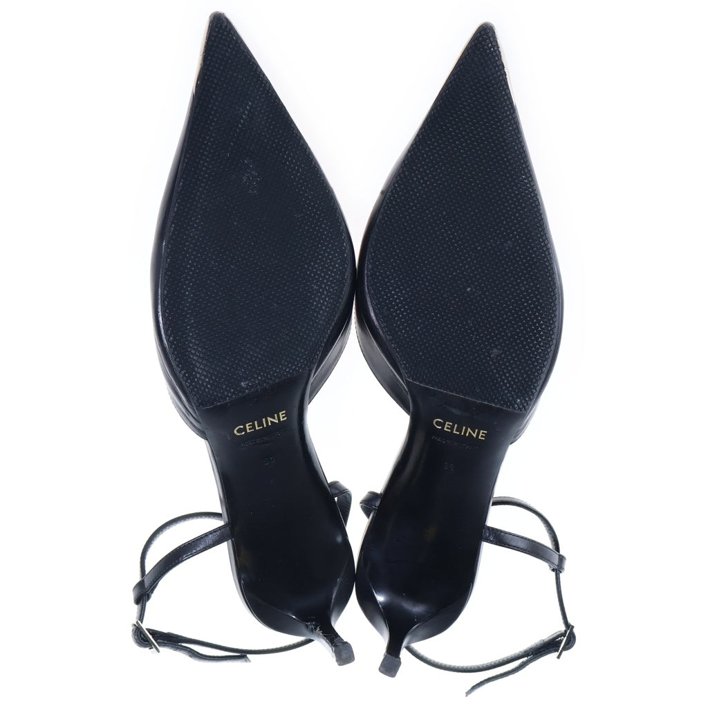 CELINE(セリーヌ) ストラップ ヒール パンプス ブラック レディース