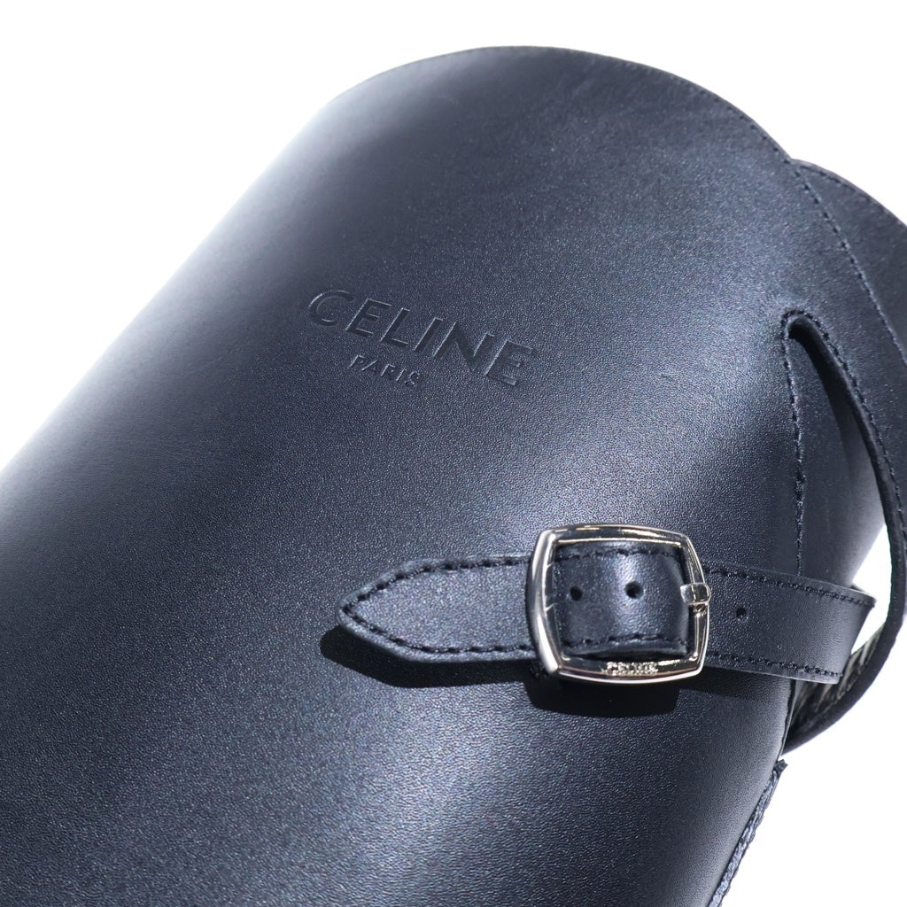 CELINE(セリーヌ) バルキー レースアップ ロングブーツ ブラック 靴 レディース