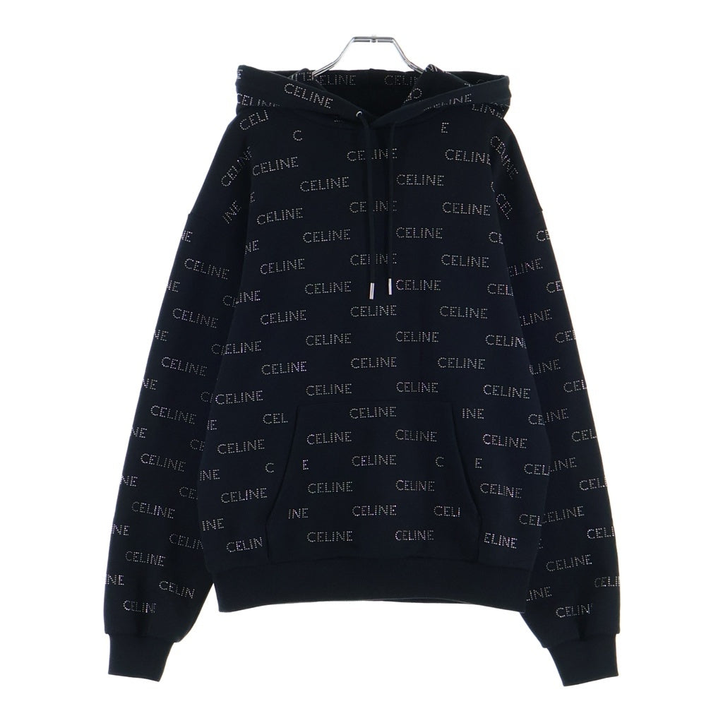 CELINE(セリーヌ) スタッズ ルーズフーディー ブラック コットン 2Y968670Q