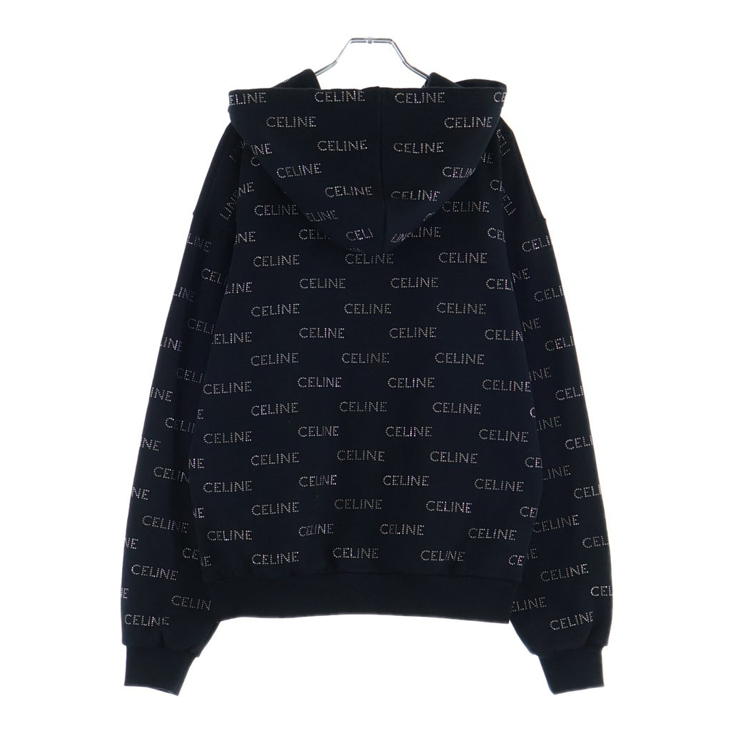 CELINE(セリーヌ) スタッズ ルーズフーディー ブラック コットン 2Y968670Q