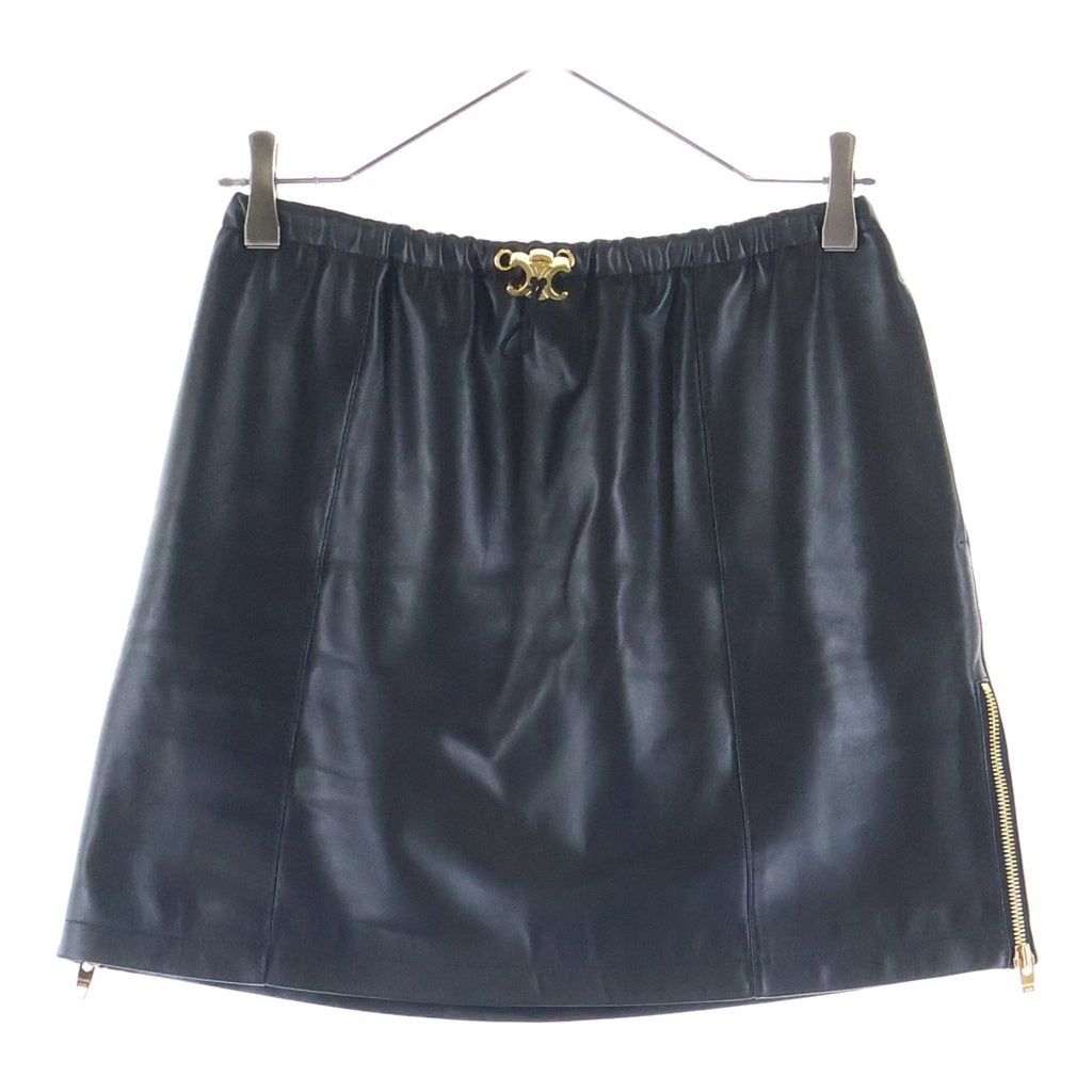 CELINE(セリーヌ) トリオンフ レザースカート ブラック 2H343151T レディース