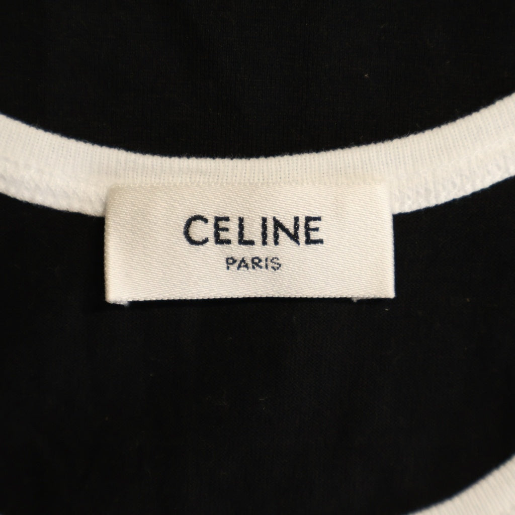 CELINE(セリーヌ) ロゴ ノースリーブカットソー タンクトップ ブラック コットン 2X11B671Q レディース
