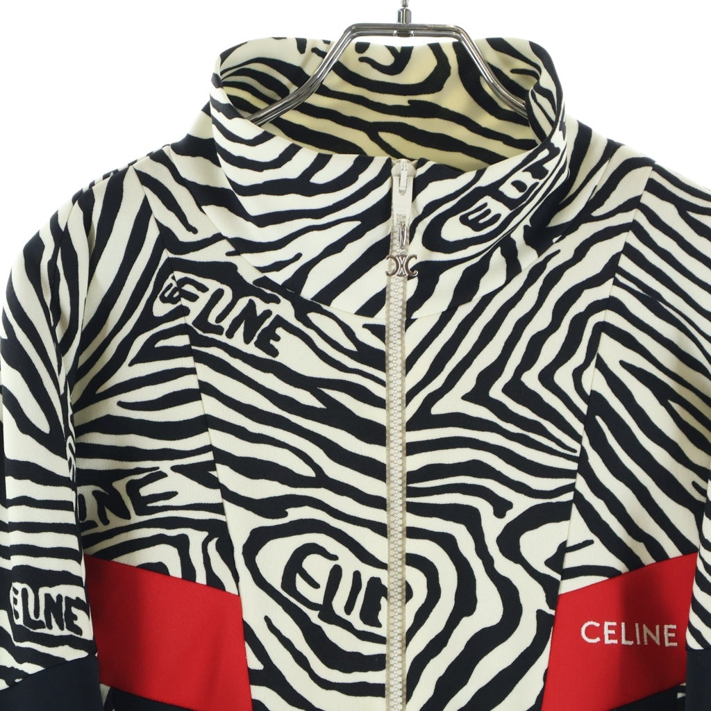 CELINE(セリーヌ) 22AW ダブルフェイス トラックジャケット ブラック ゼブラ 2Y880426S レディース