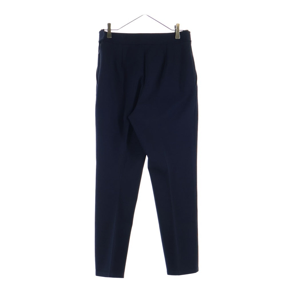 HERMES(エルメス) テーパード パンツ スラックス レーヨン ネイビー レディース