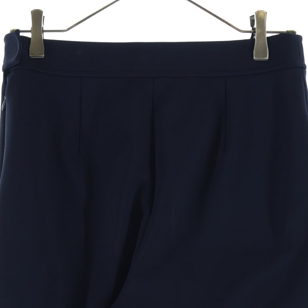 HERMES(エルメス) テーパード パンツ スラックス レーヨン ネイビー レディース