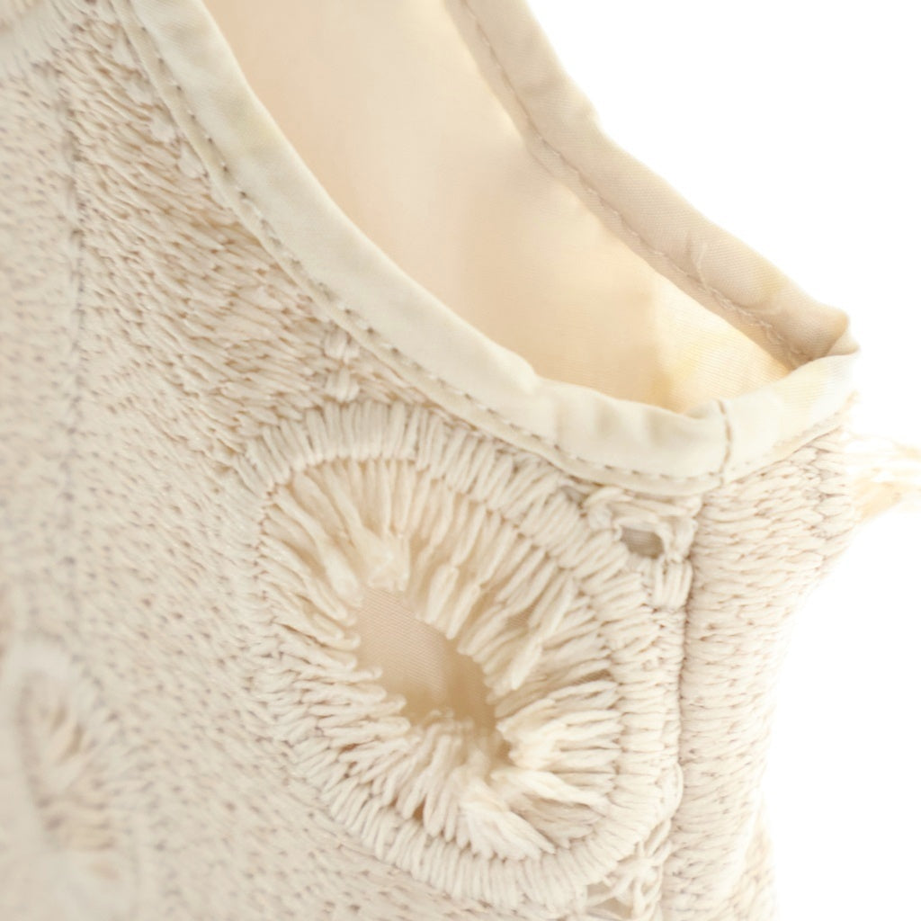 Max Mara(マックスマーラ) Sleeveless Dress ノースリーブ 刺繍デザインドレス ワンピース ベージュ 62212177 レディース