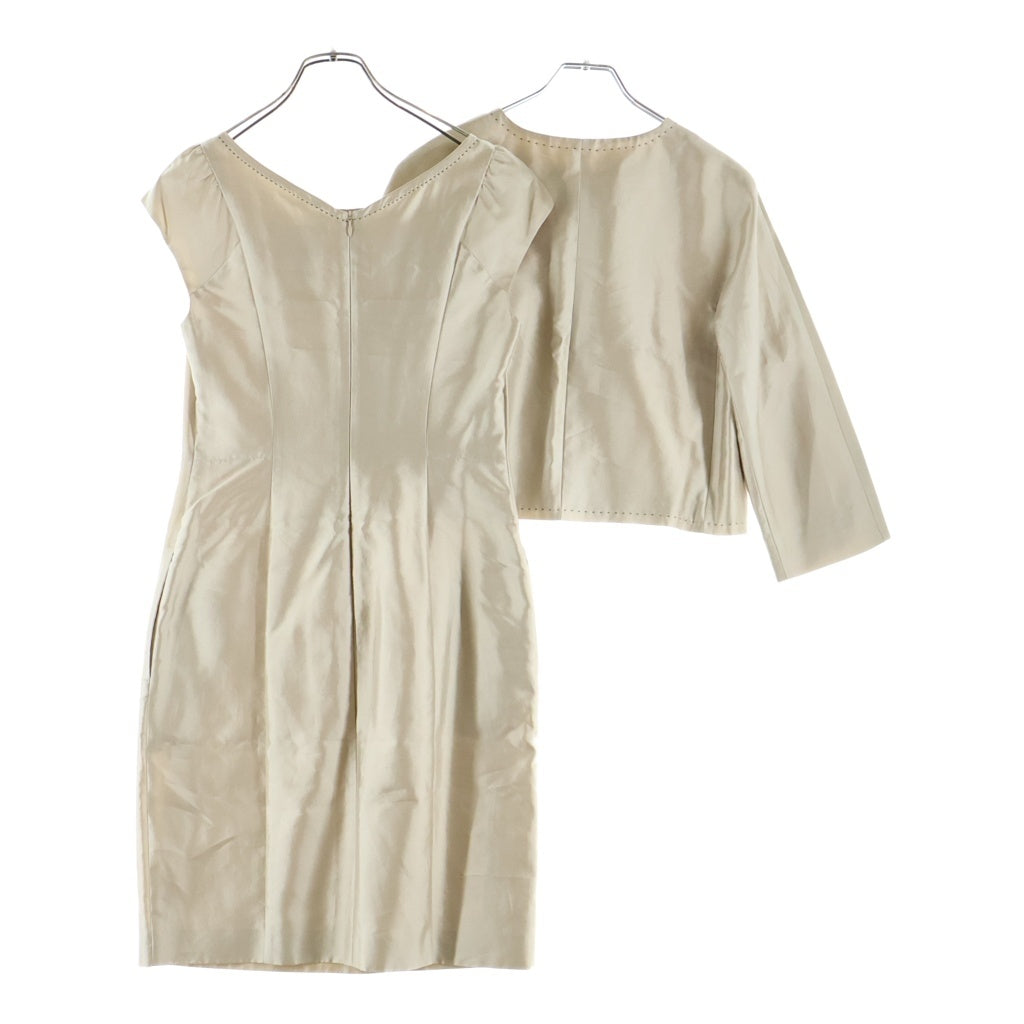 Weekend Max Mara(ウィークエンド マックスマーラ) ノースリーブドレス ワンピース&ノーカラージャケット セットアップ ステッチ ベージュ 50410571 レディース