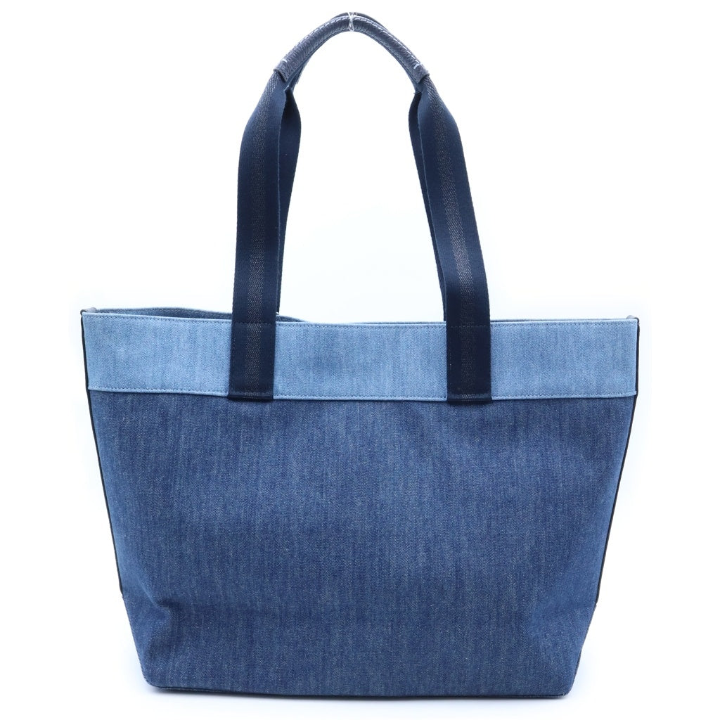 COACH(コーチ) ロゴプリント デニムキャンバス トートバッグ インディゴ 91131 レディース
