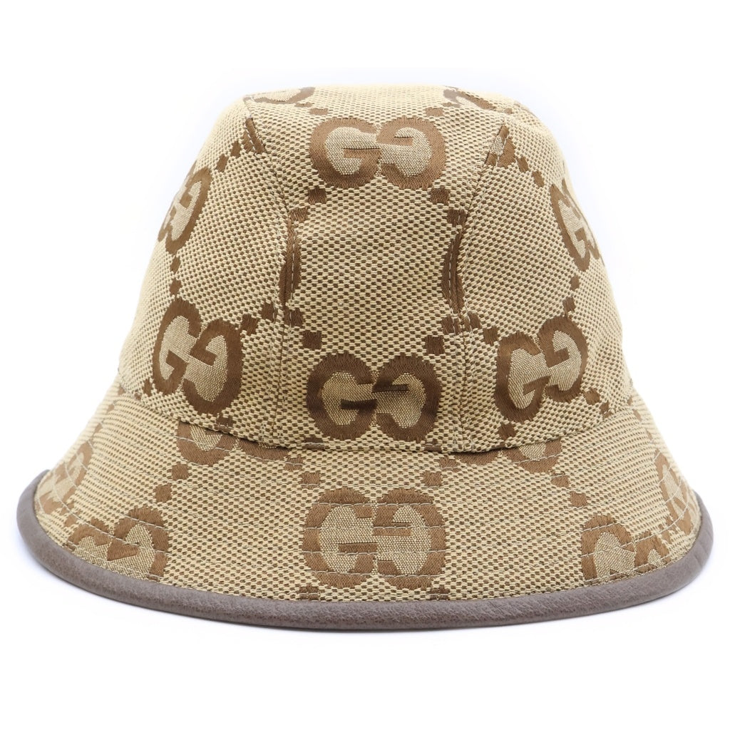 GUCCI(グッチ) ジャンボGG キャンバス バケットハット 帽子 ベージュ 681256 3HAGJ レディース