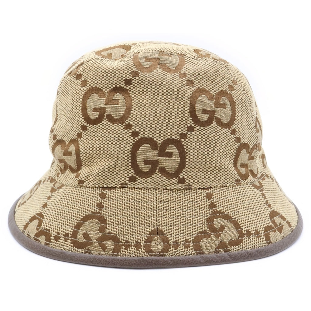 GUCCI(グッチ) ジャンボGG キャンバス バケットハット 帽子 ベージュ 681256 3HAGJ レディース