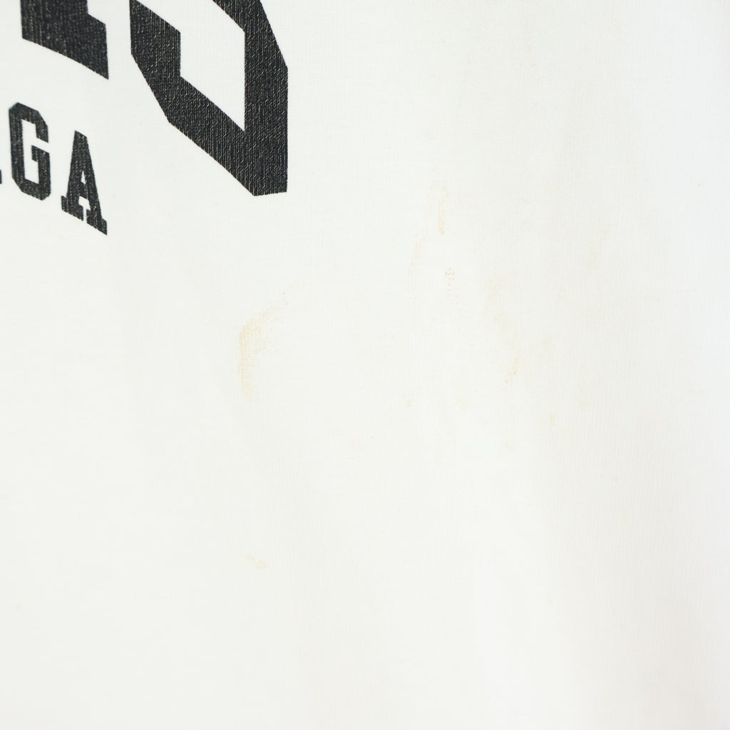 BALENCIAGA(バレンシアガ) PARISロゴ プリント クルーネック半袖Tシャツ カットソー ホワイト #S 612966