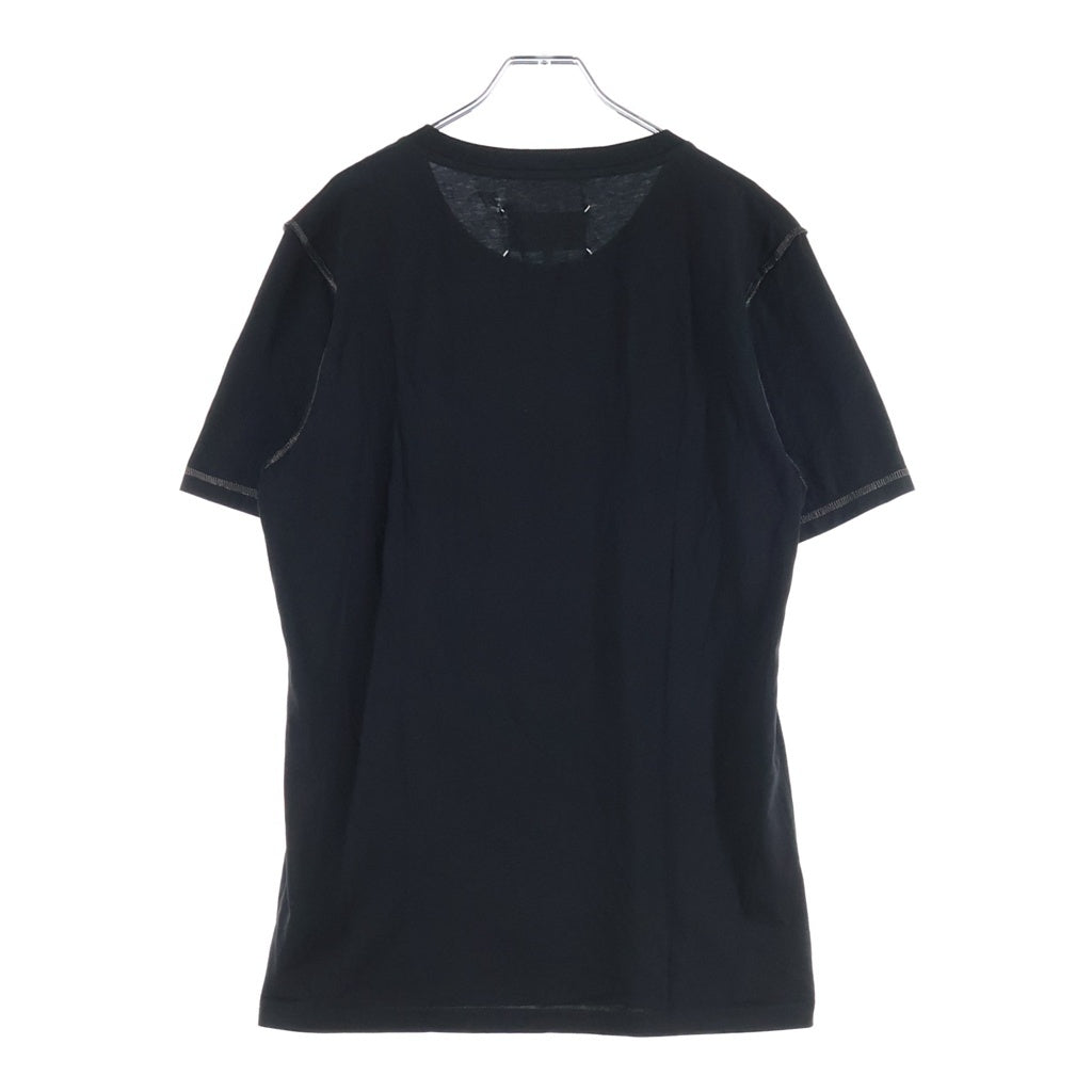 Maison Margiela(メゾンマルジェラ) 17AW インサイドアウト ステッチデザイン クルーネック半袖 Tシャツ カットソー ブラック S50GC0477 S22431