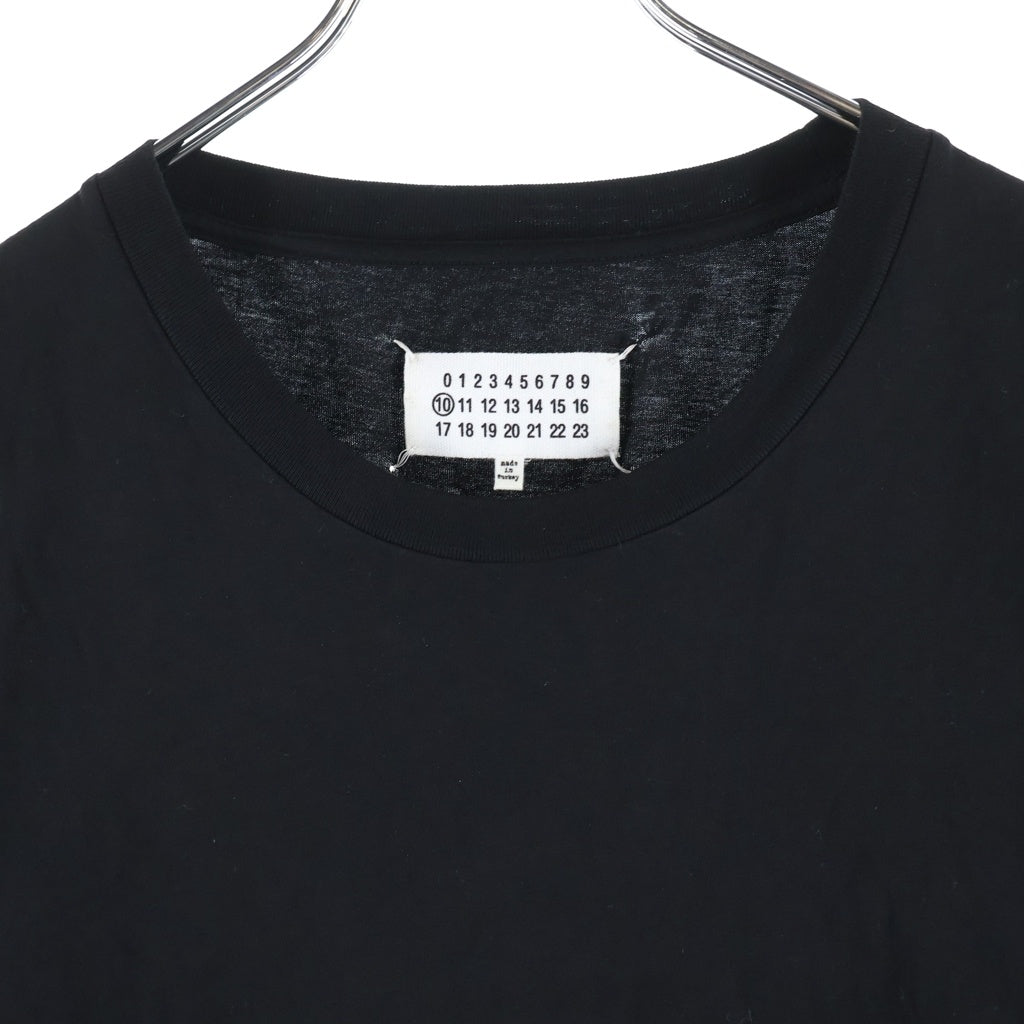 Maison Margiela(メゾンマルジェラ) 17AW インサイドアウト ステッチデザイン クルーネック半袖 Tシャツ カットソー ブラック S50GC0477 S22431