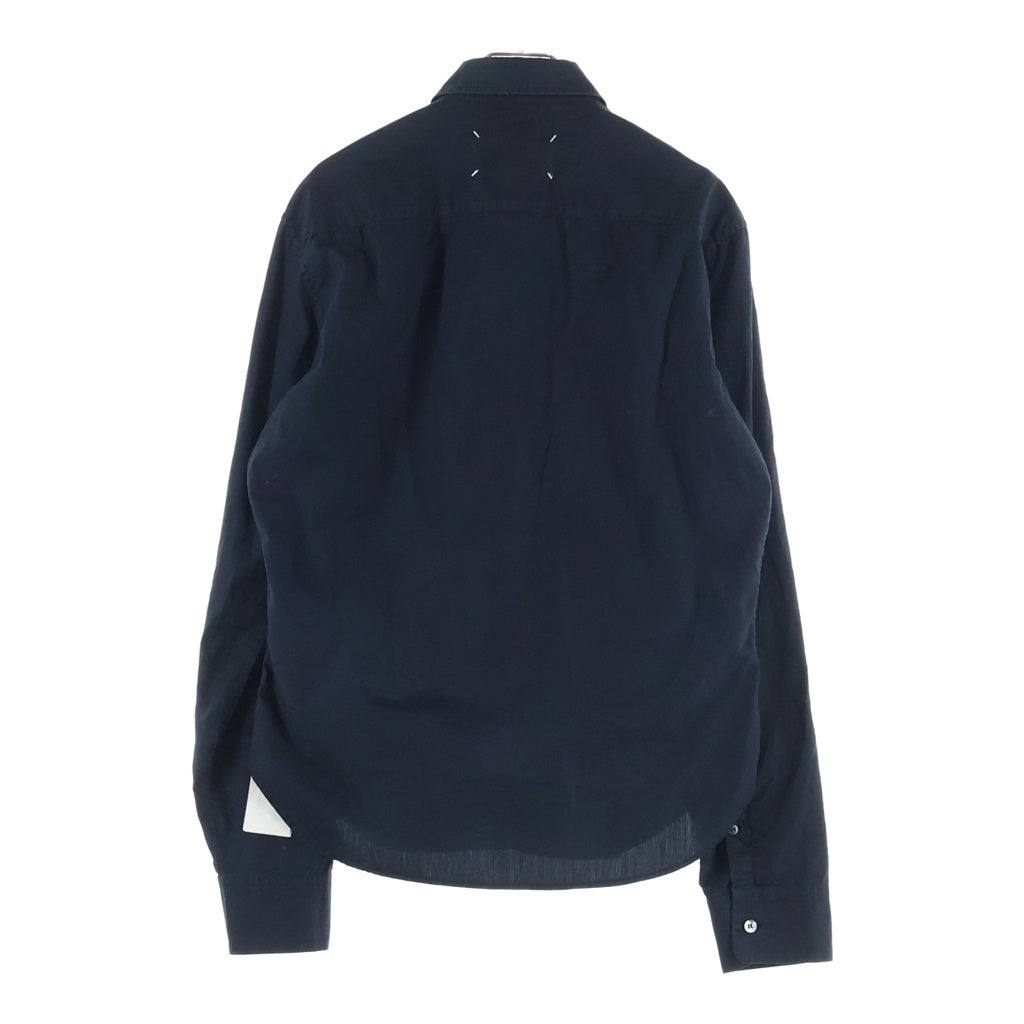 Maison Margiela(メゾンマルジェラ) フェイクポケットコットンポプリン 長袖シャツ ネイビー #38 S50DL0370