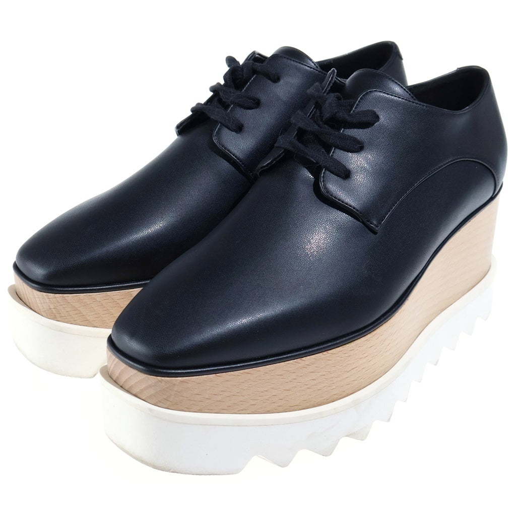 STELLA McCARTNEY(ステラマッカートニー) エリスプラットフォームシューズ 厚底シューズ ブラック×ベージュ #36 1/2 レディース