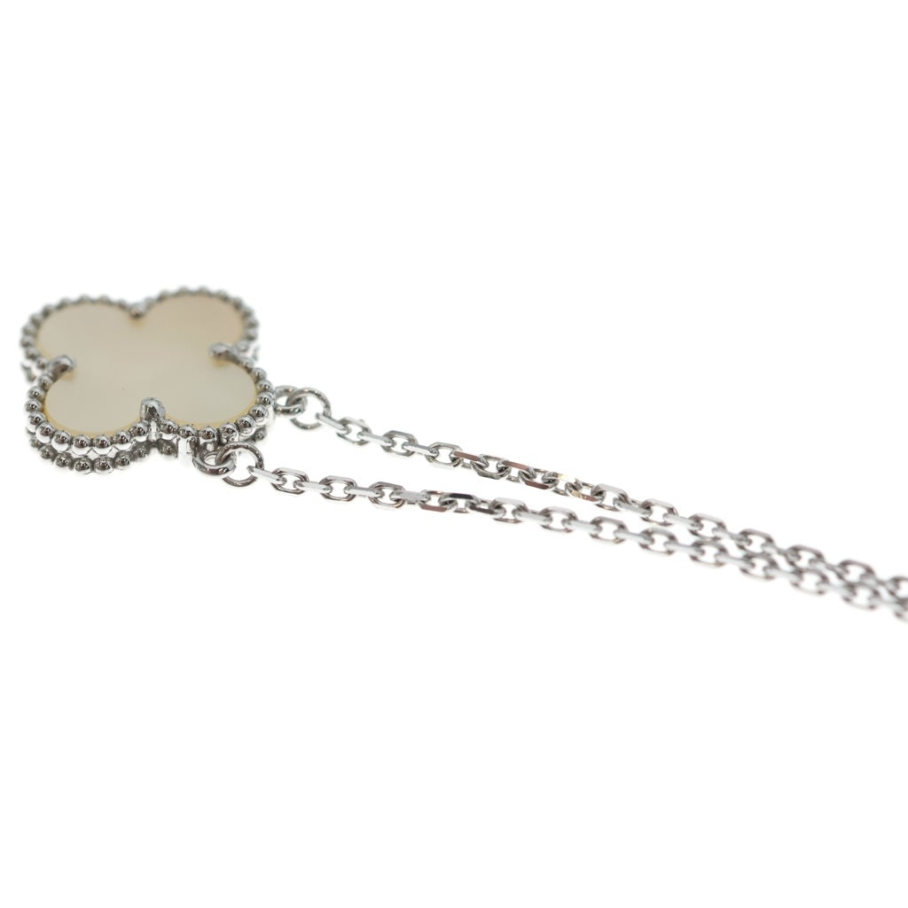 Van Cleef & Arpels(ヴァンクリーフアンドアーペル) ヴィンテージアルハンブラ マザーオブパール ネックレス Au750 ホワイトゴールド JD777472 レディース