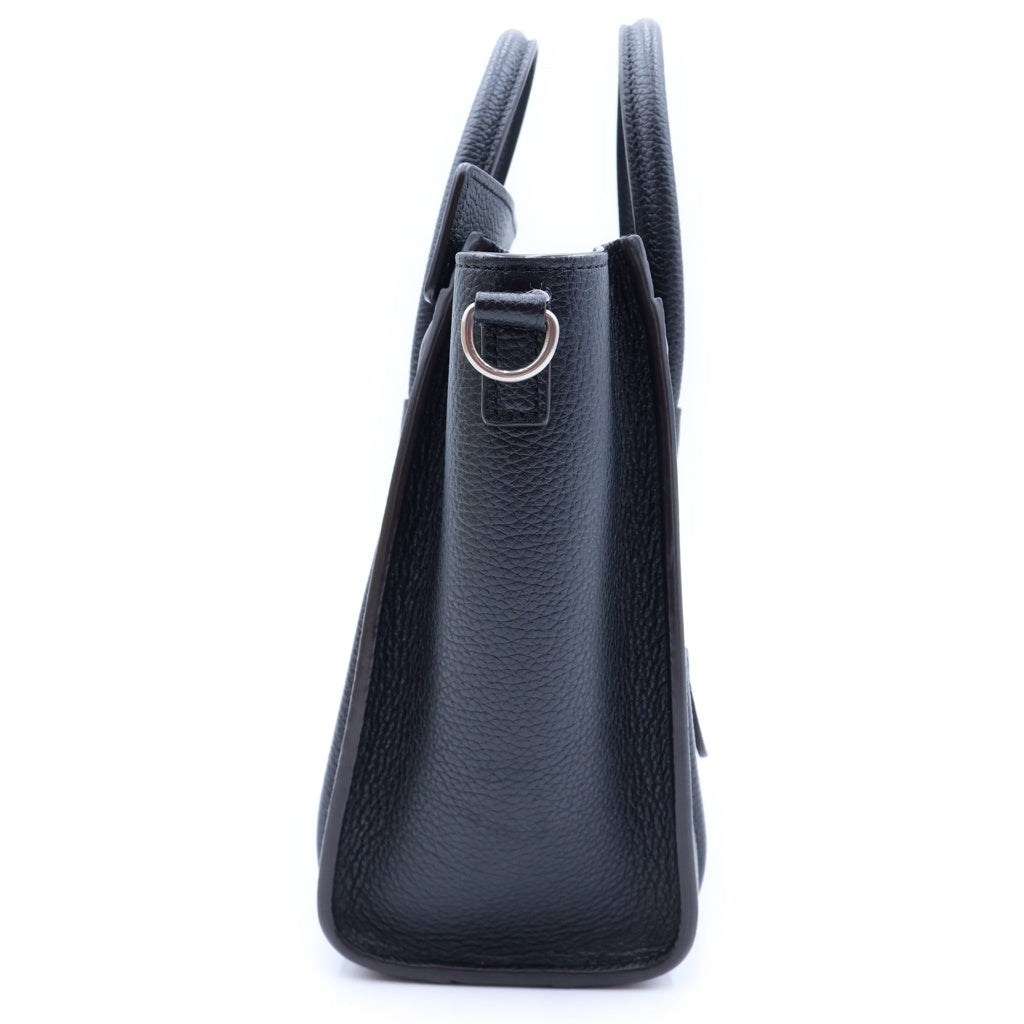 CELINE(セリーヌ) ラゲージ ナノ ハンドバッグ ショルダーバッグ 2WAY ブラック レザー 189243DRU.38NO レディース