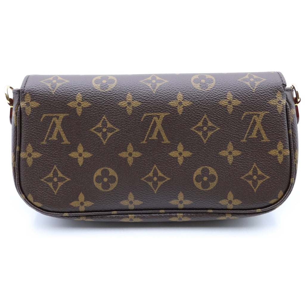 LOUIS VUITTON(ルイヴィトン) モノグラム ウォレット オン チェーン・アイビー ショルダーバッグ ブラウン PVC×レザー M81911 ICタイプ レディース
