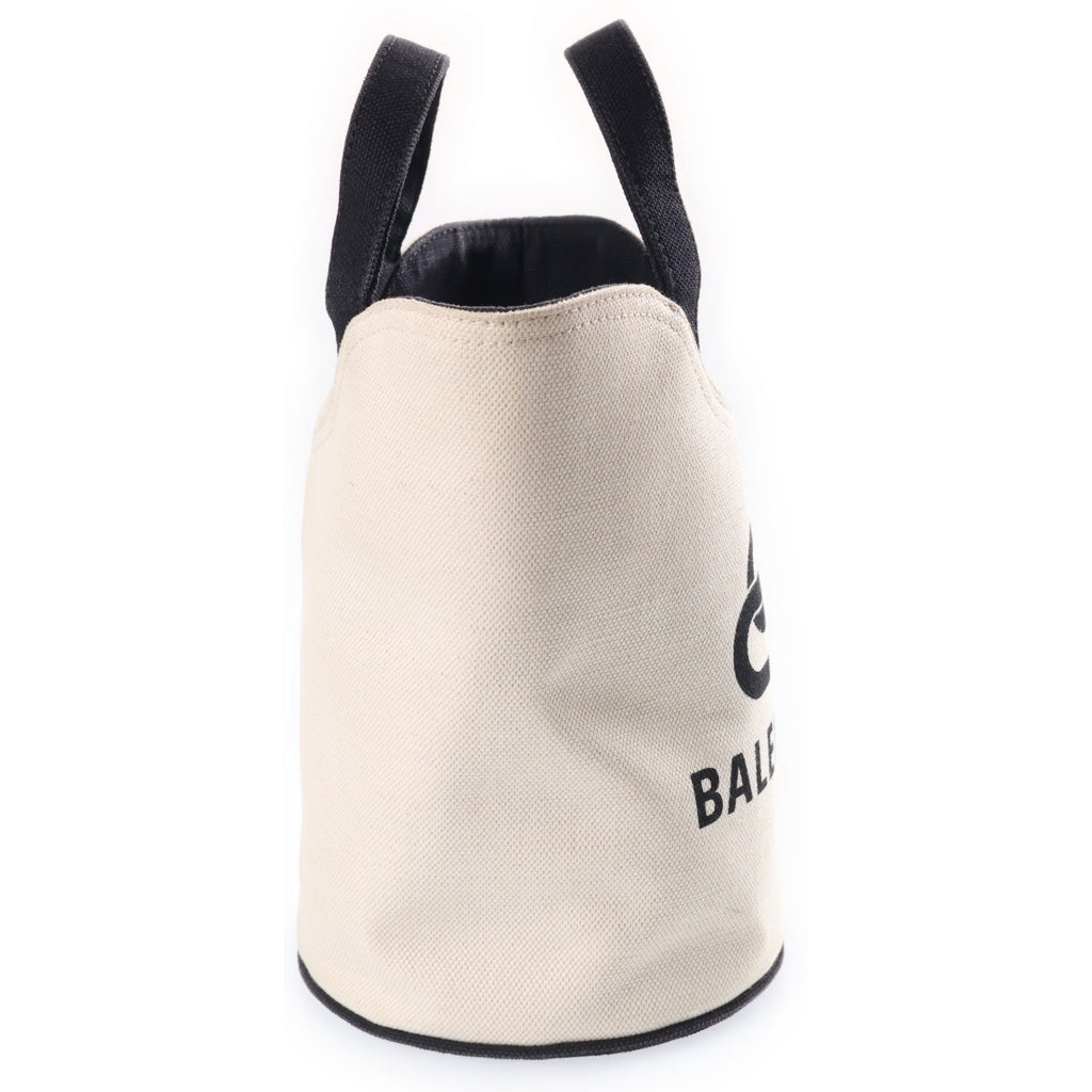 BALENCIAGA(バレンシアガ) ウェーブ 2wayショルダーバッグ ハンドバッグ ホワイト×ブラック キャンバス 619979 レディース