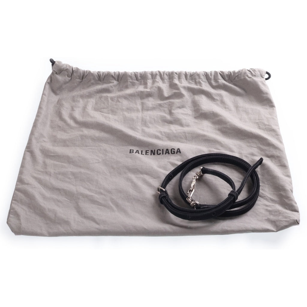 BALENCIAGA(バレンシアガ) ウェーブ 2wayショルダーバッグ ハンドバッグ ホワイト×ブラック キャンバス 619979 レディース