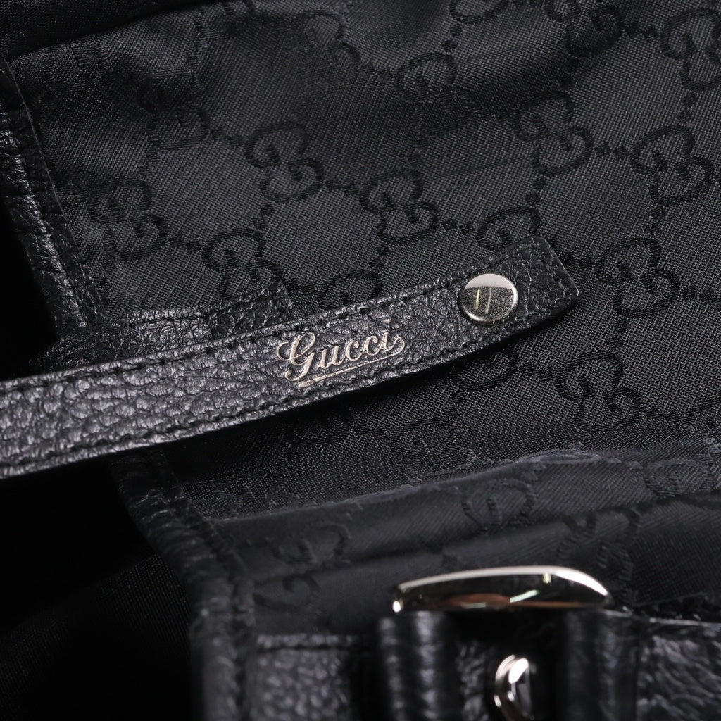 GUCCI(グッチ) GGキャンバス トートバッグ ハンドバッグ ブラック キャンバス×レザー 293578 レディース