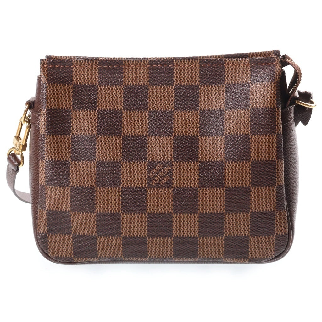LOUIS VUITTON(ルイヴィトン) ダミエ トゥルースメイクアップ ハンドバッグ アクセサリーポーチ ブラウン PVC×レザー N51982 レディース