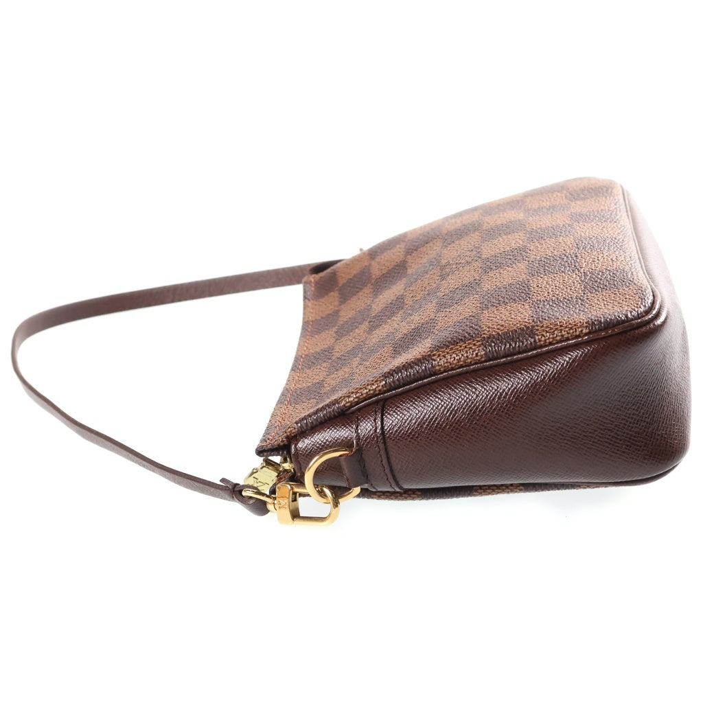 LOUIS VUITTON(ルイヴィトン) ダミエ トゥルースメイクアップ ハンドバッグ アクセサリーポーチ ブラウン PVC×レザー N51982 レディース