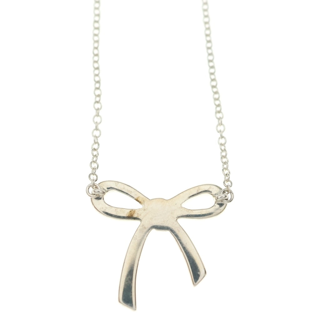 TIFFANY & Co.(ティファニー) ボウ リボン ネックレス ペンダント チェーン シルバー Ag925 レディース
