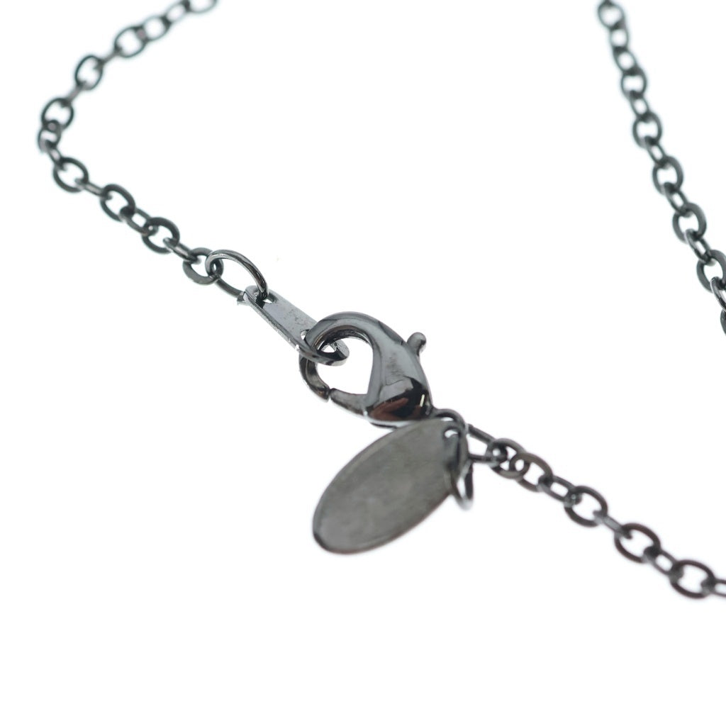 Vivienne Westwood(ヴィヴィアンウエストウッド) バットウィング オーブ ラインストーン ネックレス ペンダント チェーン ブラック レディース