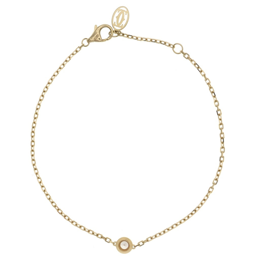 Cartier(カルティエ) ダムール SM 1Pダイヤモンド ブレスレット チェーン K18YG イエローゴールド レディース